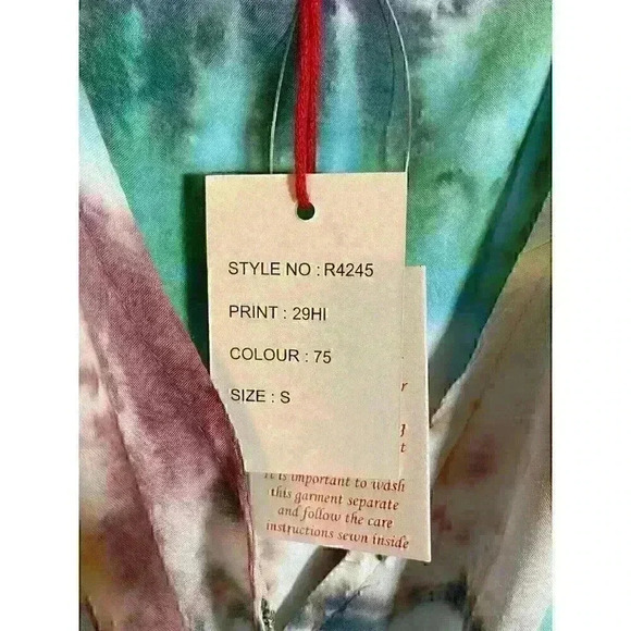 RAGA To Dye For Surplice Drawstring Waist Crop Jumpsuit R4245 Size S Beach Vacay - Picture 8 of 8